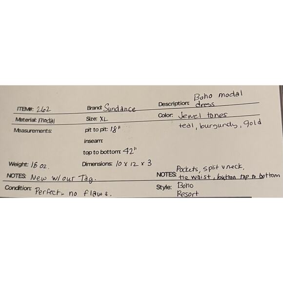 Sundance XL Boho Midi Maxi Dress Jewel Tone Modal Resort Wear Tie Waist NWT - Picture 7 of 7